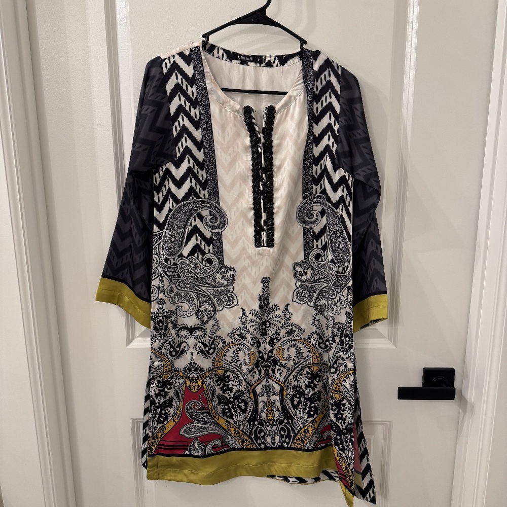 Khaadi Silk Pakistani Kurta Size XS